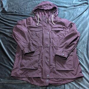 Women's Hooded Jacket in Burgundy